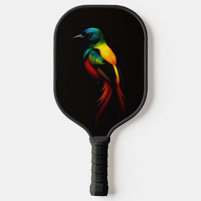 Black 4 Luxe Pickleball Paddle, Rainbow Bird Pickleball Schläger (Rückseite)