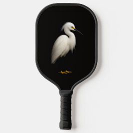 Black 4 Luxe Pickleball Paddle, Snowy Egret Pickleball Schläger