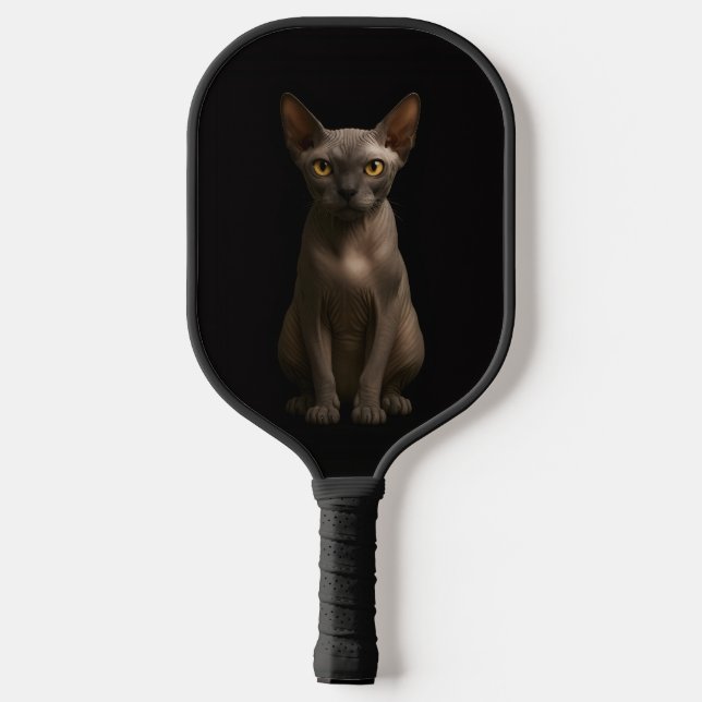 Black 4 Luxe Pickleball Paddle, Sphynx Cat Pickleball Schläger (Rückseite)