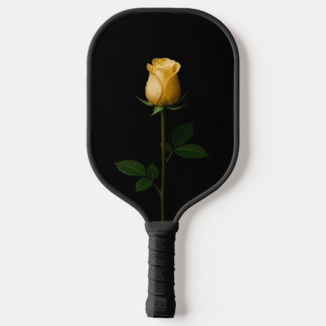Black 4 Luxe Pickleball Paddle, Sunlit Yellow Rose Pickleball Schläger (Rückseite)