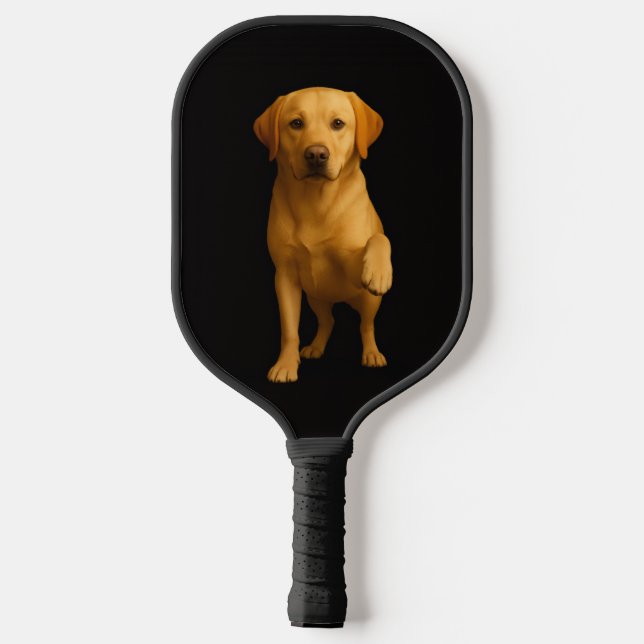 Black 4 Luxe Pickleball Paddle, Tender Labrador Schläger (Rückseite)