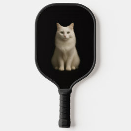 Black 4 Luxe Pickleball Paddle, Turkish Angora Cat Schläger