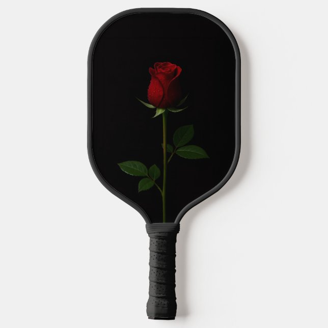 Black 4 Luxe Pickleball Paddle, Velvet Red Rose Pickleball Schläger (Rückseite)