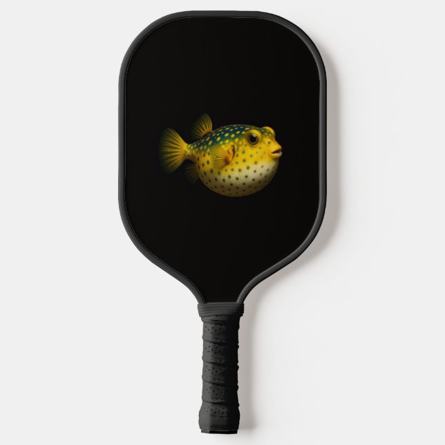Black 4 Luxe Pickleball Paddle, Yellow Putterfish Schläger (Rückseite)