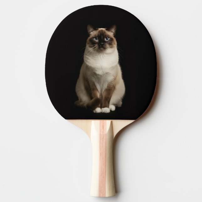 Black 4 Luxe ping pong paddle, Birmanese Cat Tischtennis Schläger (Rückseite)