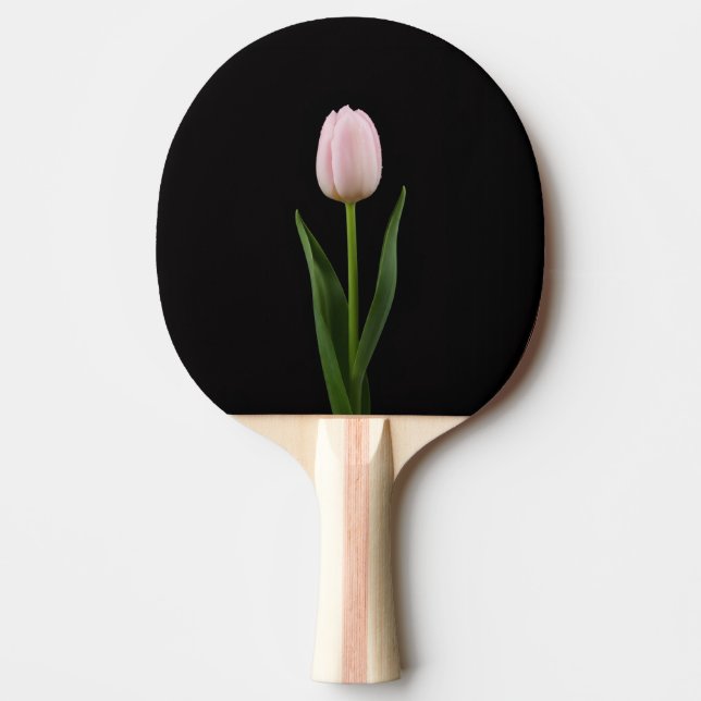 Black 4 Luxe ping pong paddle, Blush Pink Tulip Tischtennis Schläger (Vorderseite)