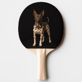 Black 4 Luxe ping pong paddle, Hairless Terrier Tischtennis Schläger