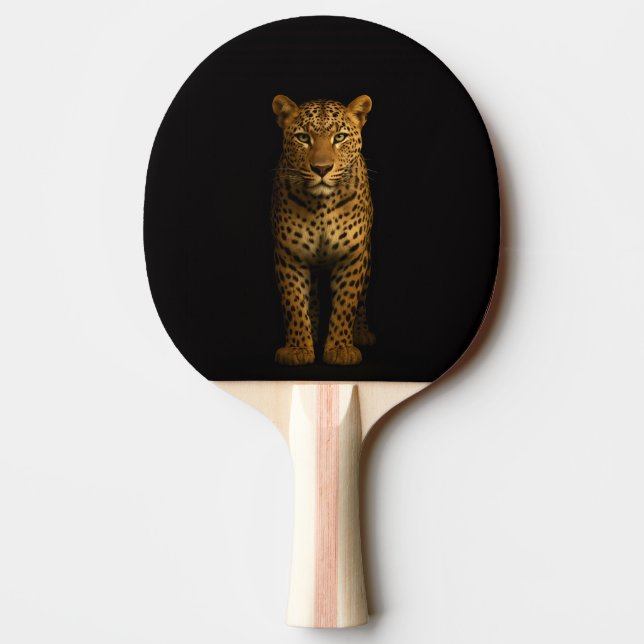 Black 4 Luxe ping pong paddle, Majestic Leopard Tischtennis Schläger (Rückseite)