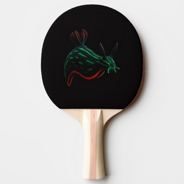 Black 4 Luxe ping pong paddle, Neon Sea Slug Tischtennis Schläger (Rückseite)
