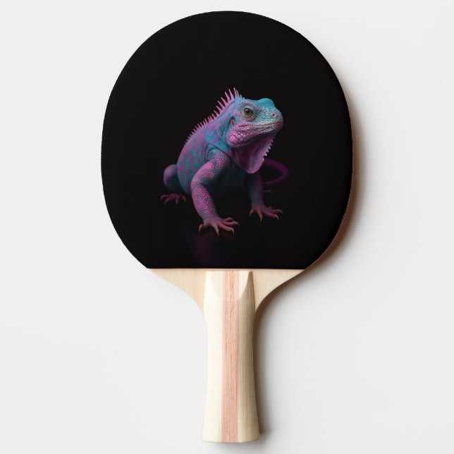 Black 4 Luxe ping pong paddle, Pink Iguana Tischtennis Schläger (Rückseite)
