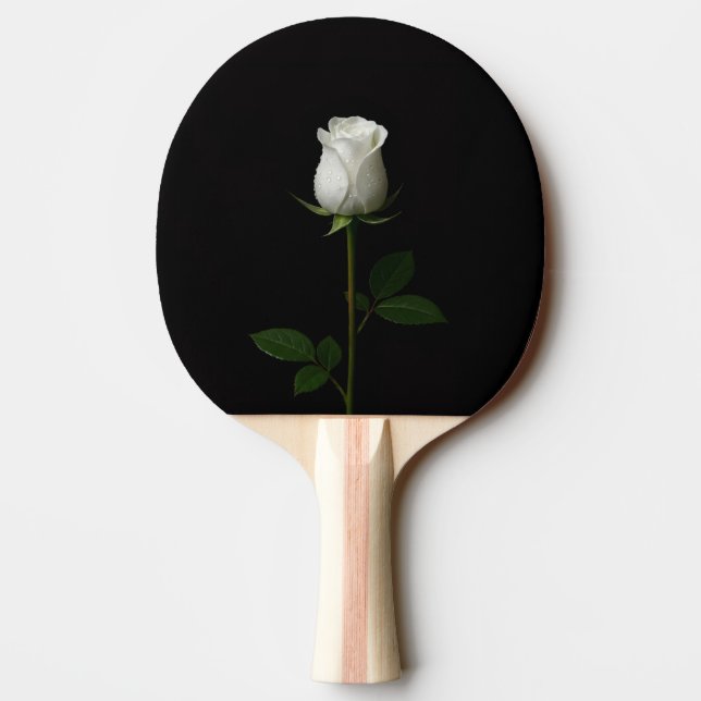 Black 4 Luxe ping pong paddle, Pure White Rose Tischtennis Schläger (Rückseite)