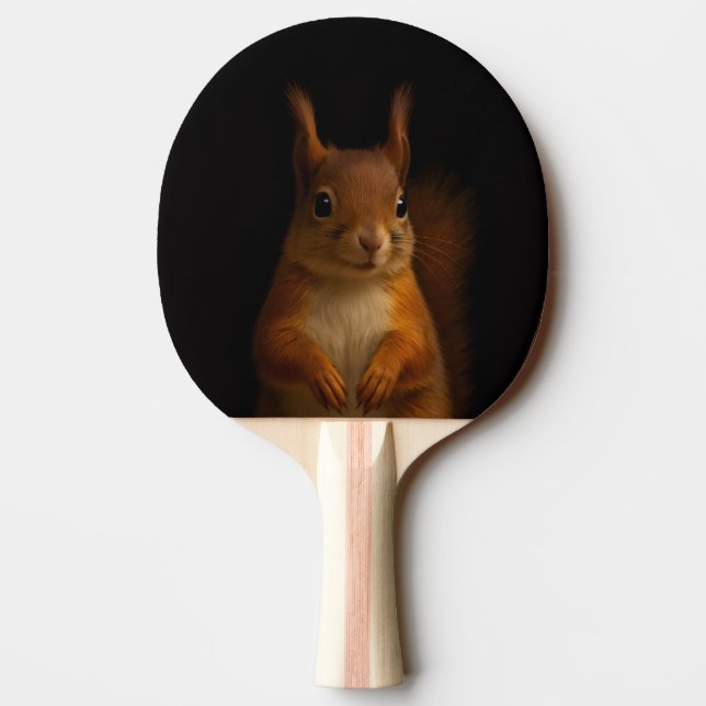 Black 4 Luxe Ping Pong Paddle, Red Squirrel Tischtennis Schläger (Rückseite)