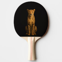 Black 4 Luxe ping pong paddle, Sleek Cheetah Tischtennis Schläger