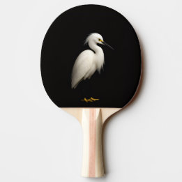 Black 4 Luxe ping pong paddle, Snowy Egret Tischtennis Schläger