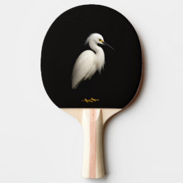 Black 4 Luxe ping pong paddle, Snowy Egret Tischtennis Schläger