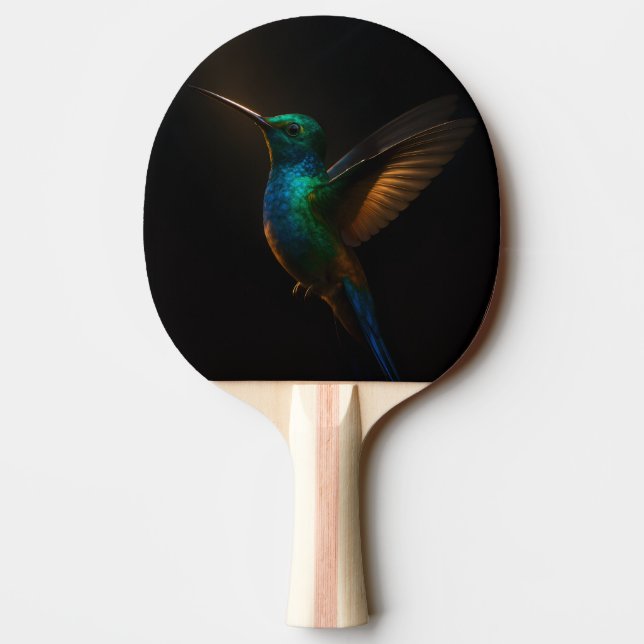 Black 4 Luxe Pingpong Paddle, Flying Hummingbird Tischtennis Schläger (Rückseite)