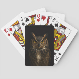 Black 4 Luxe Spielkarten mit Golden Eye Owl