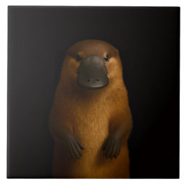 Black 4 Luxe Tile with Elegant Platypus Fliese