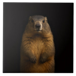 Black 4 Luxe Tile with Fluffy Marmot Fliese