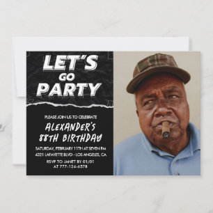 Black 88. Geburtstag Einladungen Männer Foto