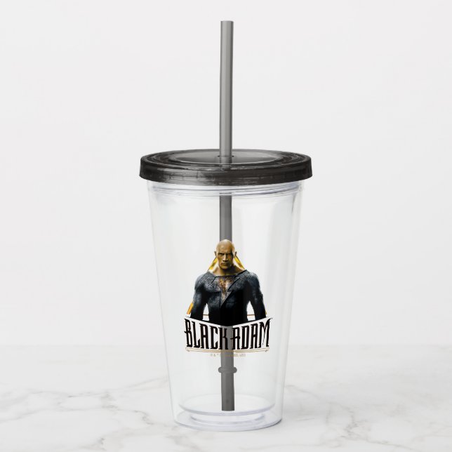 Black Adam Character and Name Graphic Acryltrinkbecher (Vorderseite)
