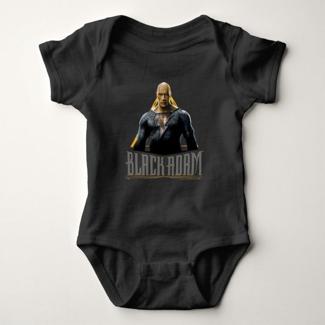 Black Adam Character and Name Graphic Baby Strampler (Vorderseite)