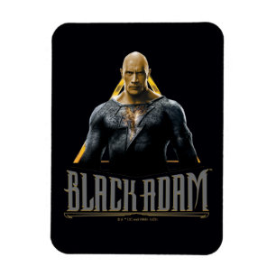 Black Adam Character and Name Graphic Magnet