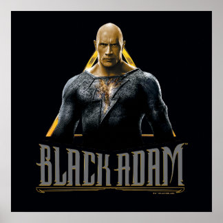 Black Adam Character and Name Graphic Poster