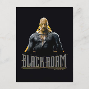 Black Adam Character and Name Graphic Postkarte