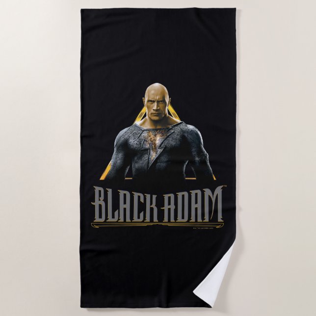 Black Adam Character and Name Graphic Strandtuch (Vorderseite)