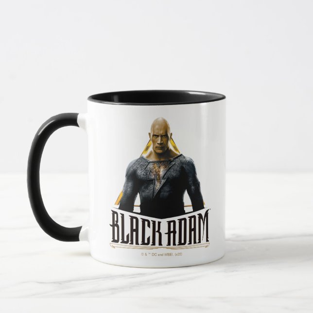 Black Adam Character and Name Graphic Tasse (Links)