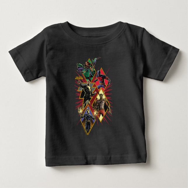 Black Adam Character Diamond Burst Graphic Baby T-shirt (Vorderseite)