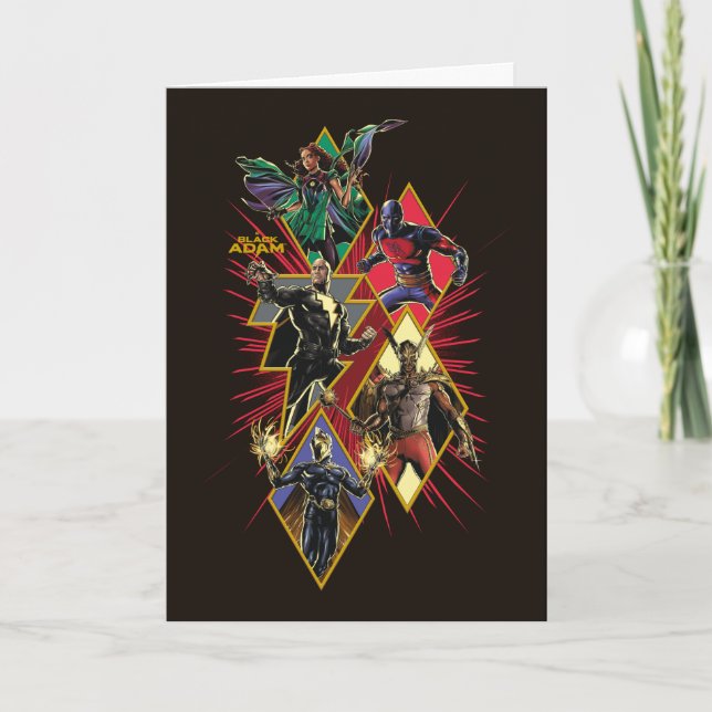 Black Adam Character Diamond Burst Graphic Karte (Vorderseite)
