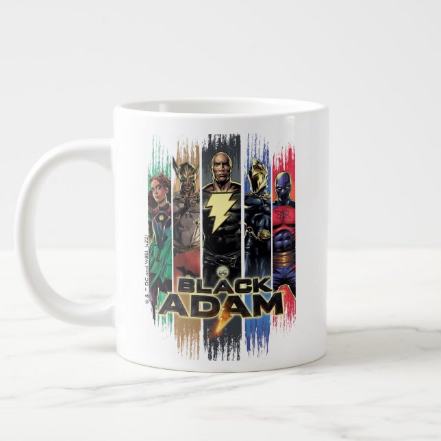 Black Adam Characters In Stripes Graphic Jumbo-Tasse (Links)