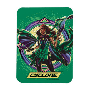 Black Adam Cyclone Character Graphic Magnet