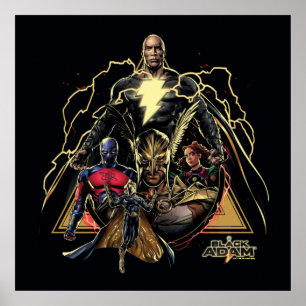 Black Adam Dreiecksgruppe Graphic Poster