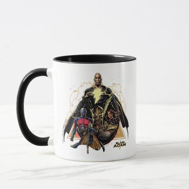 Black Adam Dreiecksgruppe Graphic Tasse (Links)