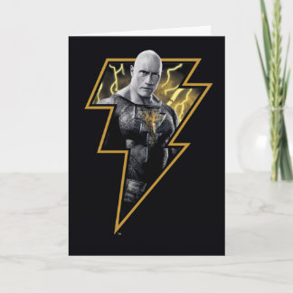 Black Adam Gray und Gold Blitze Grafik Karte