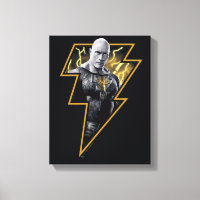 Black Adam Gray und Gold Blitze Grafik
