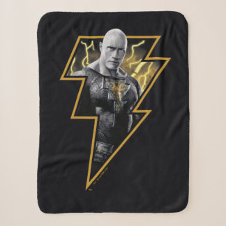 Black Adam Gray und Gold Blitze Grafik Sherpadecke