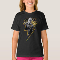 Black Adam Gray und Gold Blitze Grafik