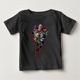 Black Adam Group Blitzgrafik Baby T-shirt