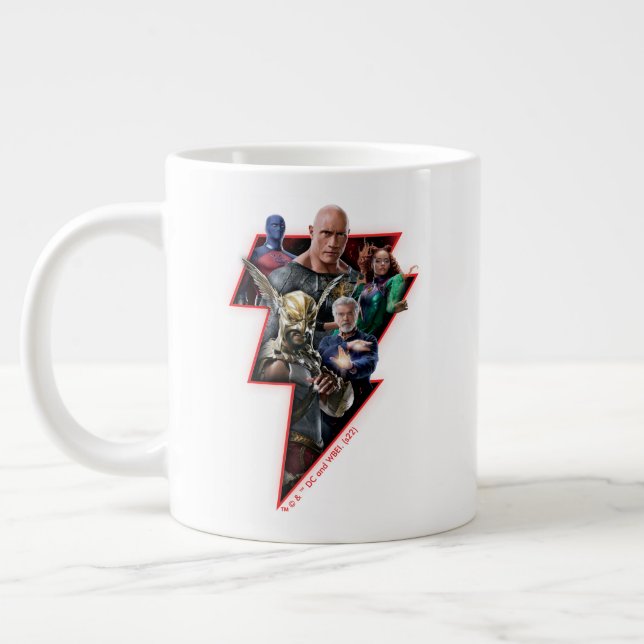 Black Adam Group Lightning Graphic Jumbo-Tasse (Links)