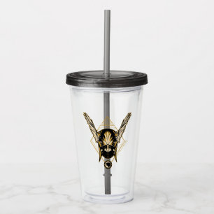 Black Adam Hawkman Helmet Graphic Acryltrinkbecher