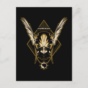 Black Adam Hawkman Helmet Graphic Postkarte