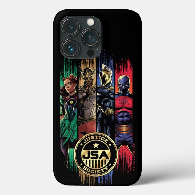 Black Adam Justice Society Heroes In Stripes Case-Mate iPhone Hülle (Rückseite)