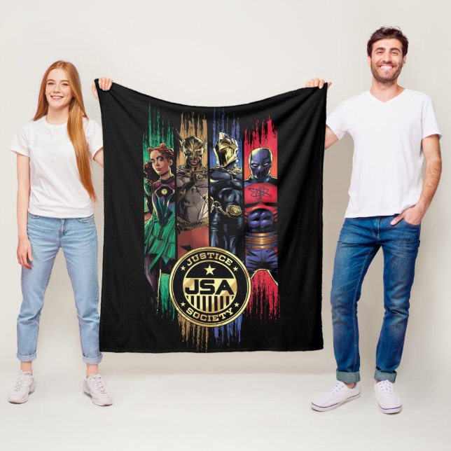 Black Adam Justice Society Heroes In Stripes Fleecedecke (Beispiel)