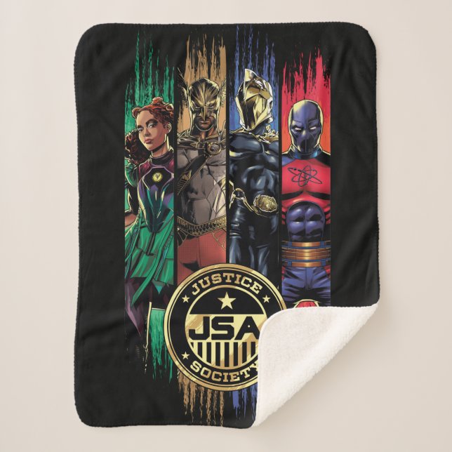 Black Adam Justice Society Heroes In Stripes Sherpadecke (Vorderseite)