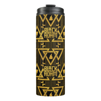 Black Adam Lightning Bolt Triangular Pattern Thermosbecher