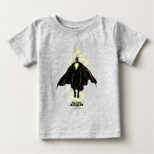 Black Adam Lightning Silhouette Graphic Baby T-shirt